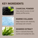 Foodaholic Charcoal Peel-Off Pack with Marine Collagen (150ml) - Image 3